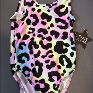 Pixie Lane Multicolor Leopard Print Kids Leotard